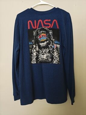 Fifth Sun Navy Tee with Red Neck Trim